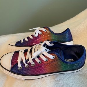 Converse sequin rainbow chuck Taylor sneakers